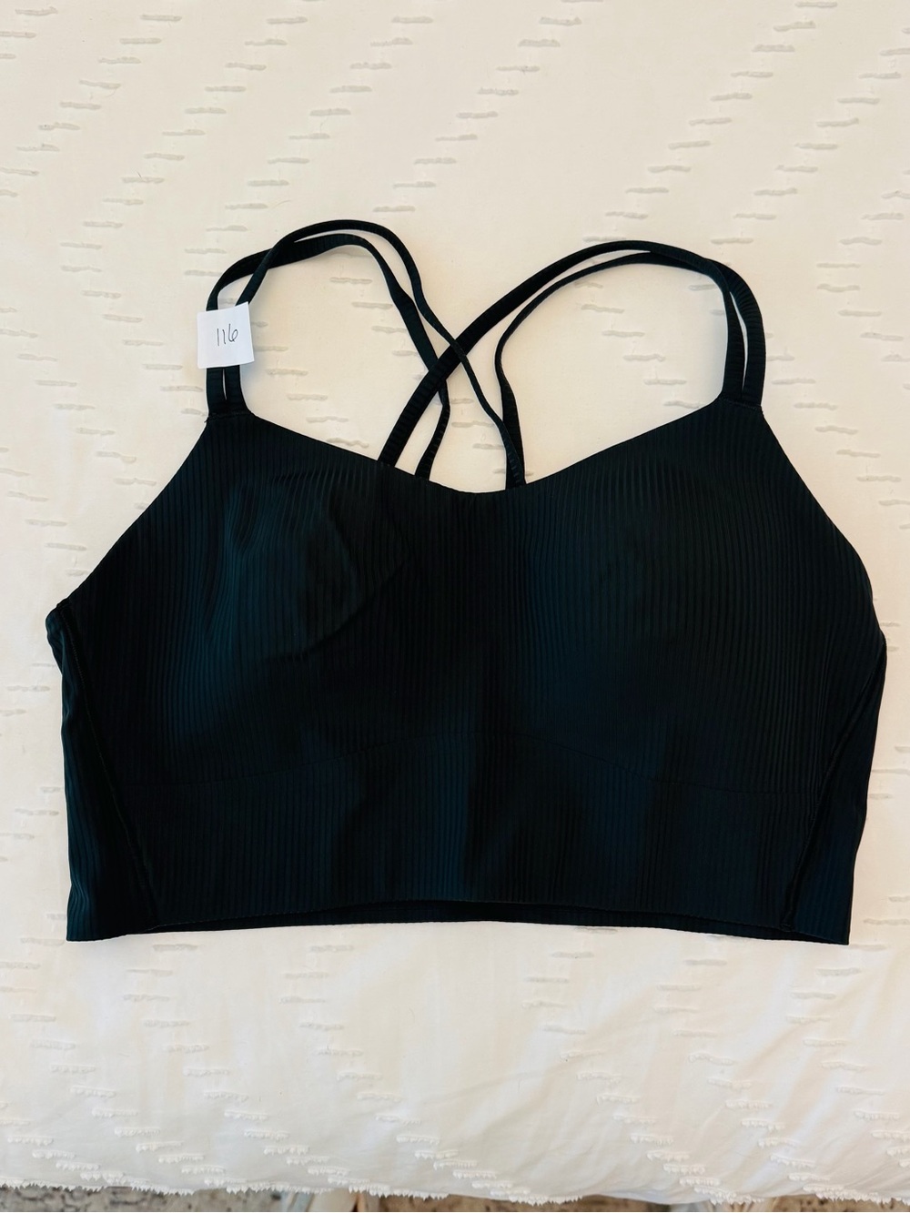 lululemon athletica green Ribbed like a cloud longline sports bra